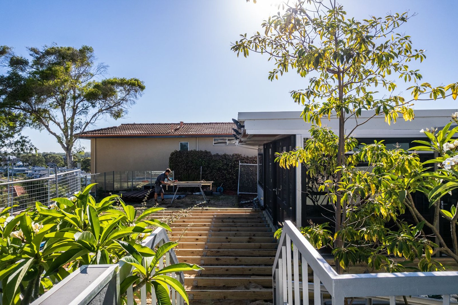 Swanbourne residence deck under construction